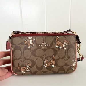 Coach Women's Nolita 19 Bag Purse (Signature Canvas - khaki Kitten)